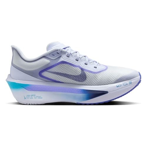 Nike Zoom Fly 6 Women's Road Racing Shoes (FN8455-004, Ghost/Football Grey/Blue Lightning/Blue Void)