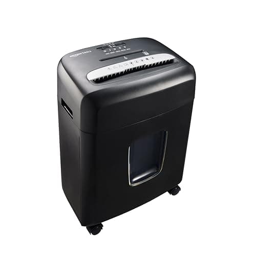 Amazon Basics Micro Cut Paper Shredder, CD, and Credit Card Shredder, 8 Sheet (New Model), Black
