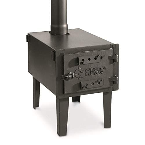 Guide Gear Portable Wood Stove w/ Chimney for Camping Cooking Heating