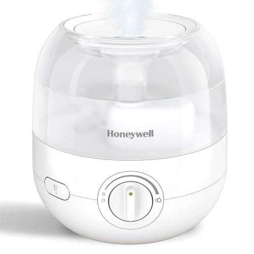 Honeywell Mini Cool Mist humidifier, Easy to Fill and Clean, humidifier for small Bedroom, Kids Rooms, or office. Ultra Quiet Operation and Auto Shut-Off - White, HUL525W