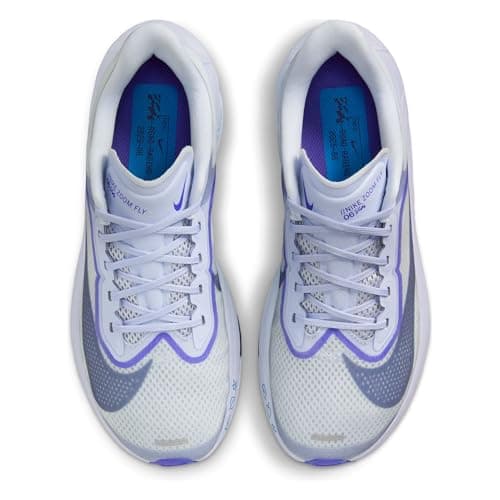 Nike Zoom Fly 6 Women's Road Racing Shoes (FN8455-004, Ghost/Football Grey/Blue Lightning/Blue Void)