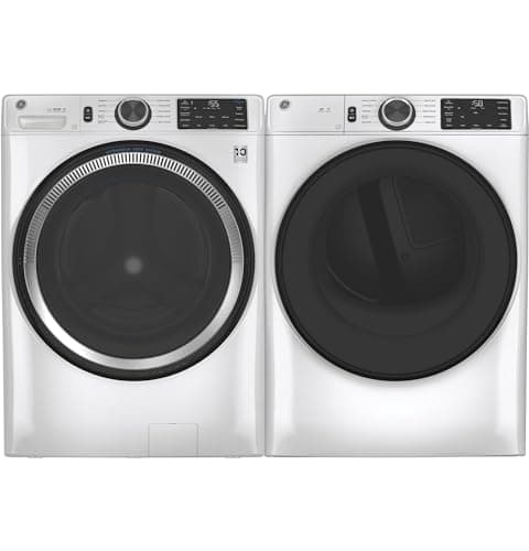 GE GFD55ESSNWW 28" Front Load Electric Dryer with 7.8 cu. ft. Capacity Built-in WiFi HE Sensor Dry and Sanitize Cycle in White