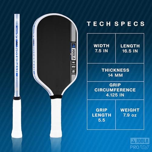 JOOLA Pro IV Pickleball Paddles – Raw Carbon Fiber Surface – Perseus, Hyperion, Scorpeus & Magnus Shapes – 14mm/16mm – Tech Flex Power – Propulsion Core – Wide or Elongated – UPA-A and USAP Approved