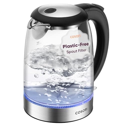 Cosori 1.7L Plastic-Free Glass Kettle: Fast Boil, Easy Clean, Auto Shut-Off