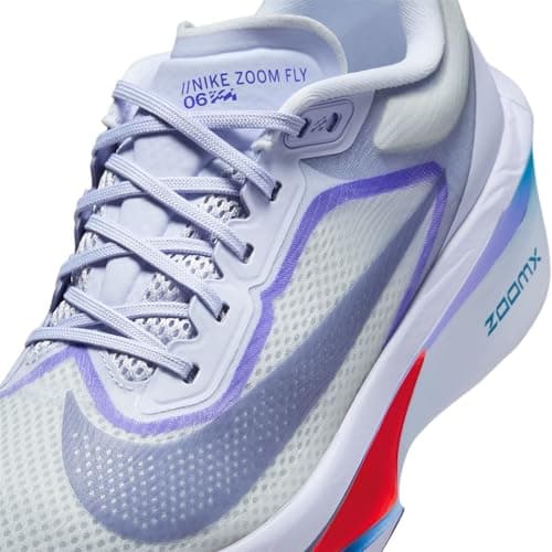 Nike Zoom Fly 6 Women's Road Racing Shoes (FN8455-004, Ghost/Football Grey/Blue Lightning/Blue Void)