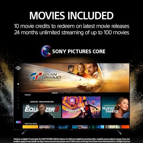 Sony BRAVIA 8 II 65 Inch TV, QD OLED, 4K Smart Google TV, XR Processor with AI Technology, Ultra Slim Design, 120hz Television, Dolby Vision/Atmos, Exclusive Features for PS5, K-65XR80M2, 2025 Model