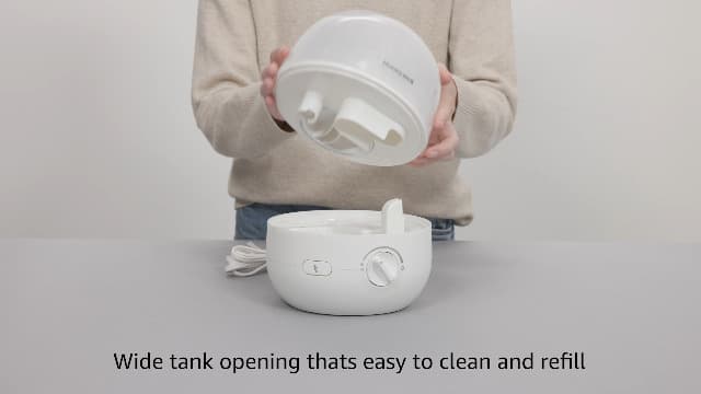 Honeywell Mini Cool Mist humidifier, Easy to Fill and Clean, humidifier for small Bedroom, Kids Rooms, or office. Ultra Quiet Operation and Auto Shut-Off - White, HUL525W