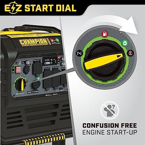 Champion Power Equipment 8500-Watt Electric Start Dual Fuel Home Backup Portable Inverter Generator with Quiet Technology and CO Shield