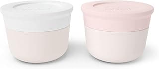 Monbento MB Temple Leakproof Mini Sauce Containers (2-Pack) for Bento - White/Pink