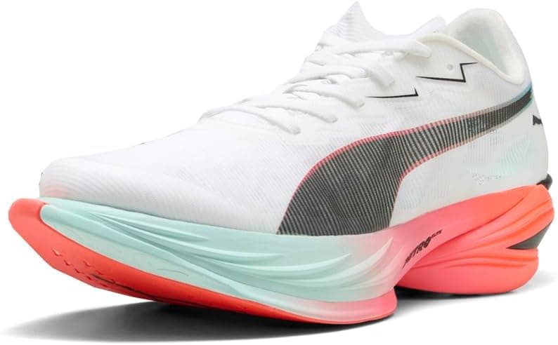 PUMA Mens Fast-R Nitro Elite 3 Running Sneakers Shoes - White - Size 7 M