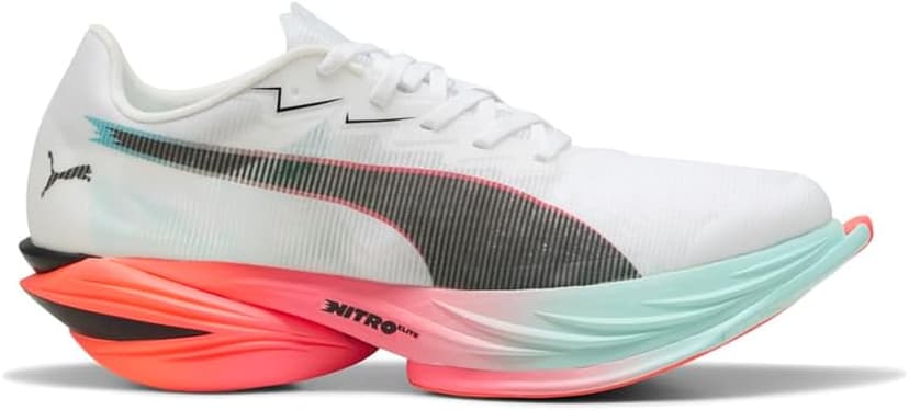 PUMA Mens Fast-R Nitro Elite 3 Running Sneakers Shoes - White - Size 7 M