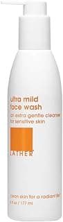 LATHER Ultra Mild Gentle Face Wash for Sensitive Skin - Hydrating Makeup Remover 6oz