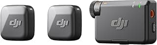 DJI Mic Mini 2 TX+1 RX: Ultralight Wireless Lavalier Mic, Noise Cancel, 400m Range