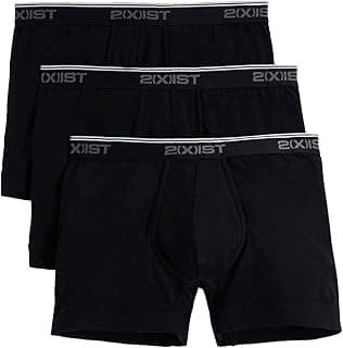 2(X)IST Cotton Stretch Boxer Briefs 3-Pack: Soft Fit, No Ride-Up