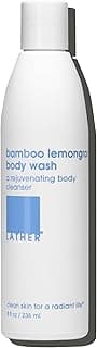LATHER Bamboo Lemongrass Vegan Body Wash - Natural Essential Oils, 8oz