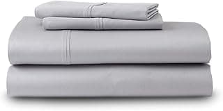 GhostBed King Cooling Sheets: Supima Cotton-Tencel, Deep Pockets, Gray 6-Pc
