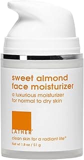 LATHER Sweet Almond Natural Hydrating Face Moisturizer for All Skin Types, 2oz