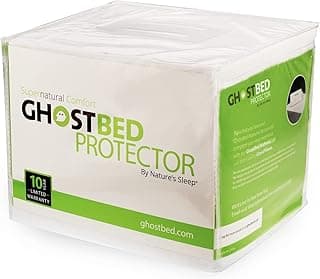 GhostBed Noiseless Waterproof Split King Mattress Protector - Breathable & Plastic-Free