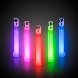 50-Pack 4" Premium Glow Sticks - 10 Colors, 8-Hour Bright Glow