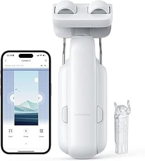 SwitchBot Curtain 3: Quiet Smart Opener w/ App, Timer, Alexa Hub