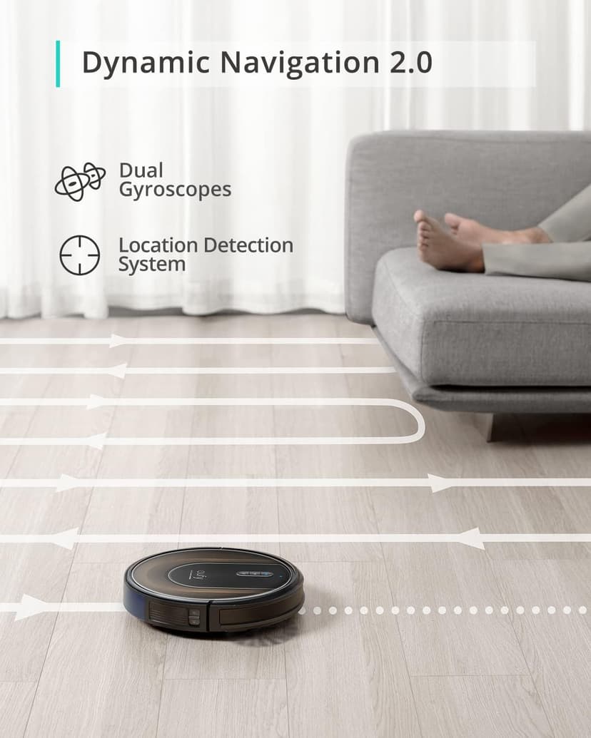 eufy by Anker, RoboVac G30 Hybrid, Dynamic Navigation 2.0, 2-in-1 Sweep and mop, 2000Pa Powerful Suction,Robot Vacuum,Wi-Fi, Boundary Strips