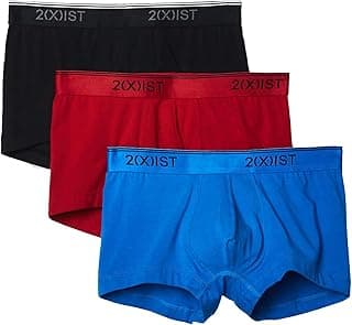 2(X)IST Cotton Stretch No-Show Trunks 3-Pack w/ Contour Pouch