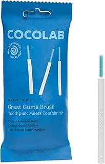 Cocolab Great Gums Size 2: Soft Interdental Brushes for Braces & Tight Gaps, 25ct