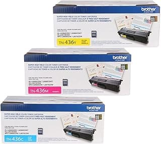 Brother TN-436 High-Yield Color Toner 3-Pack (6,500 Pages)