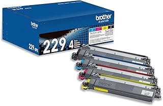 Brother TN2294PK Genuine 4-Pack Toner: 1500pg Black/1200pg Color, Crisp Prints