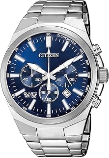 Citizen AN8170-59L Men's Quartz Chronograph Blue Dial Stainless Steel Watch