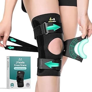 J Patella Knee Brace - Stabilizes Kneecap, Prevents Dislocation - Left/Right Large