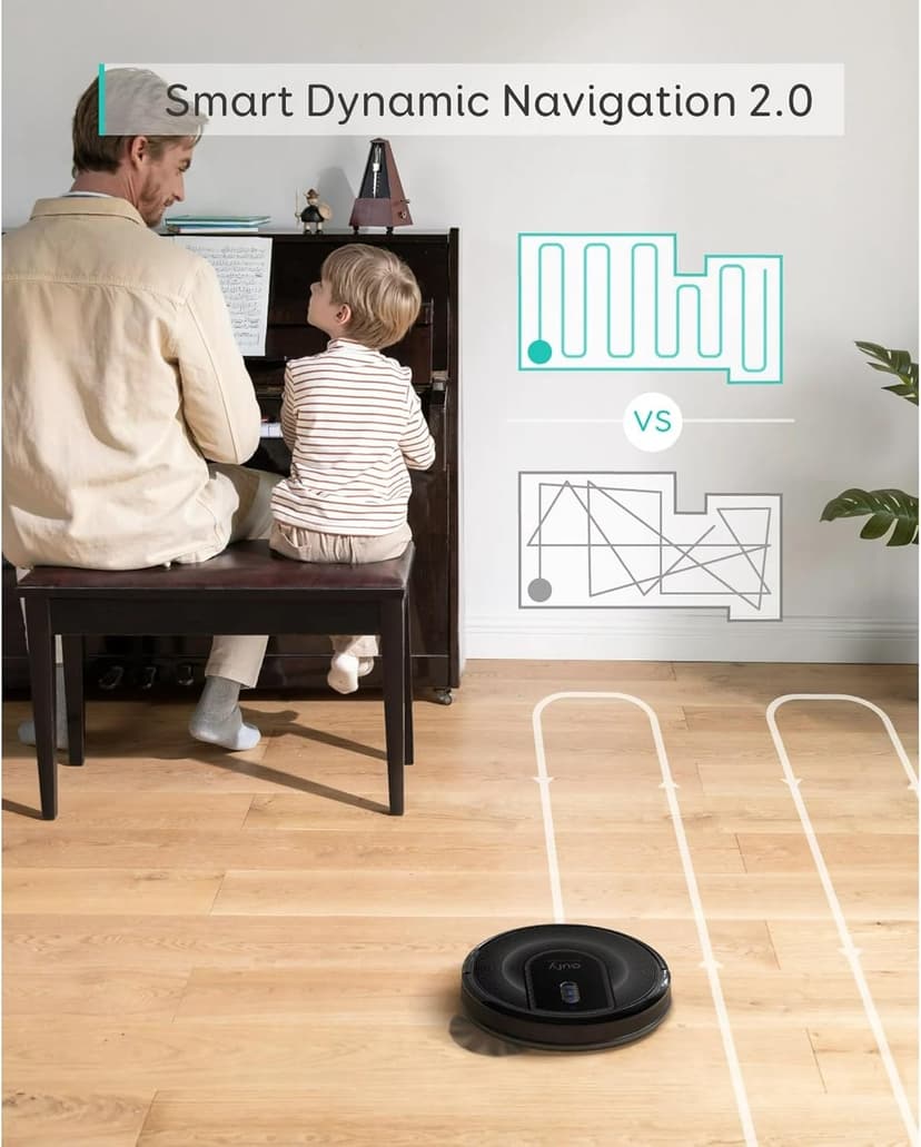 eufy Renewed RoboVac G30 Verge, Robot Vacuum with Home Mapping, 2000Pa Suction, Wi-Fi, Boundary Strips, for Carpets and Hard Floors (Renewed)