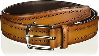 Allen Edmonds Manistee Leather Belt - Polished Silver Buckle
