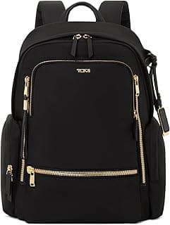 TUMI Voyageur Celina Women's Backpack: Fits 16" Laptop, Black/Gold Travel Bag