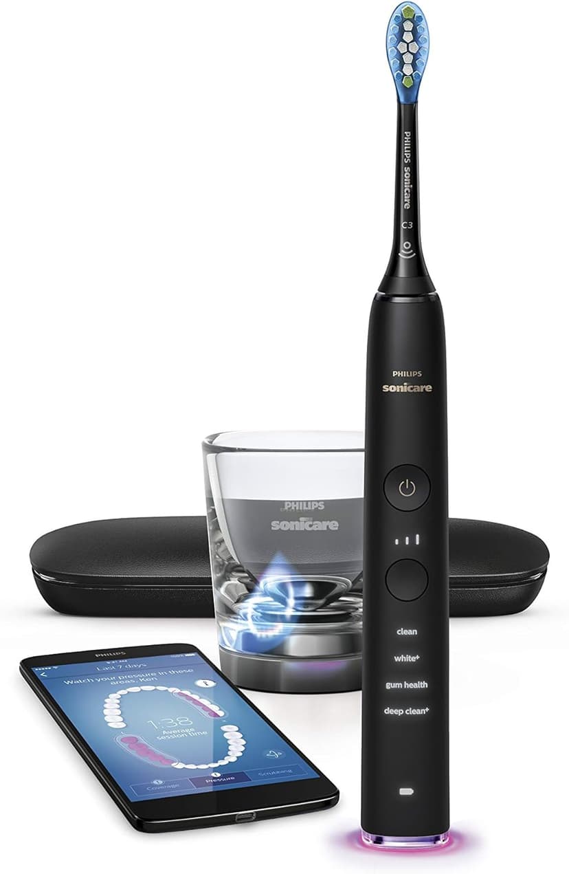 Philips Sonicare DiamondClean Smart 9300 Rechargeable Electric Power Toothbrush, Black, HX9903/11