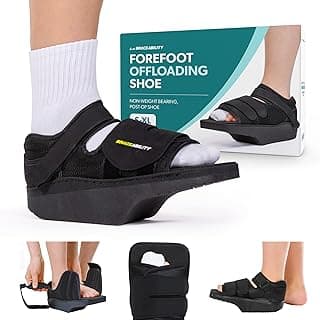 BraceAbility Post-Op Forefoot Wedge Boot - Offloads Pain for Surgery Recovery (S)