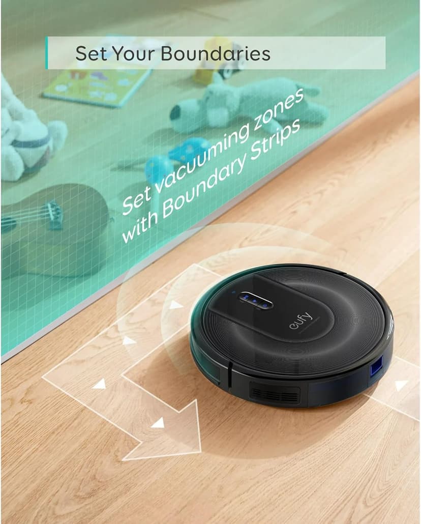 eufy Renewed RoboVac G30 Verge, Robot Vacuum with Home Mapping, 2000Pa Suction, Wi-Fi, Boundary Strips, for Carpets and Hard Floors (Renewed)