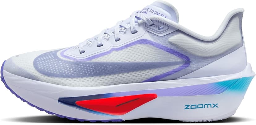 Nike Zoom Fly 6 Women's Road Racing Shoes (FN8455-004, Ghost/Football Grey/Blue Lightning/Blue Void)