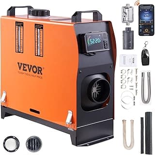 VEVOR 8KW Diesel Heater: Bluetooth, No Install, 18K Ft Altitude