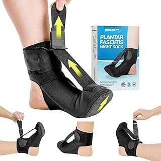 Soft Plantar Fasciitis Night Sock Splint - Heel Pain Relief Sleep Brace (S)
