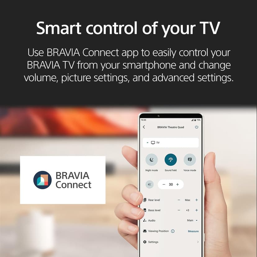 Sony BRAVIA 8 II 65 Inch TV, QD OLED, 4K Smart Google TV, XR Processor with AI Technology, Ultra Slim Design, 120hz Television, Dolby Vision/Atmos, Exclusive Features for PS5, K-65XR80M2, 2025 Model