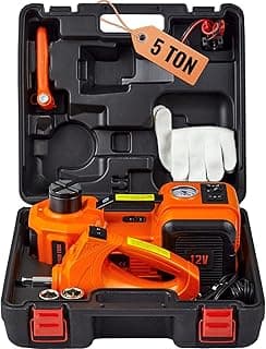 VEVOR 5-Ton Electric Jack Kit: Wrench, Inflator, LED for Tires & Repairs