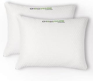 GhostBed Adjustable Cooling Gel Memory Foam Queen Pillows, 2-Pack