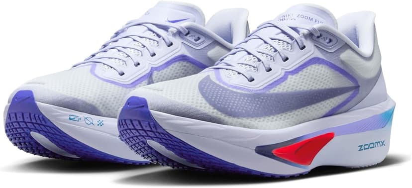 Nike Zoom Fly 6 Women's Road Racing Shoes (FN8455-004, Ghost/Football Grey/Blue Lightning/Blue Void)