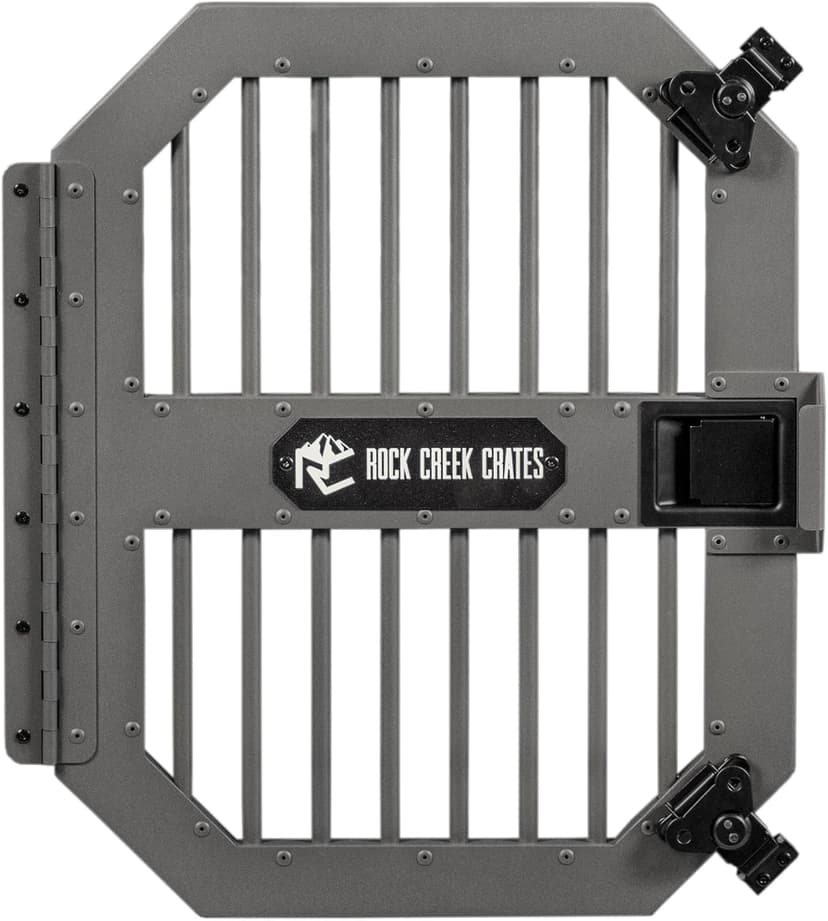 ROCK CREEK CRATES Collapsible Dog Crate: Meticulously Engineered, Durable Aluminum Construction, Non Slip Feet | 10 Year Warranty | Ideal for Indoor & Vehicle Use (Midnight Black, 40 Inch)