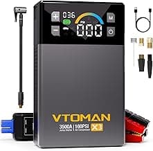 VTOMAN X3 3500A Jump Starter & 160PSI Tire Inflator
