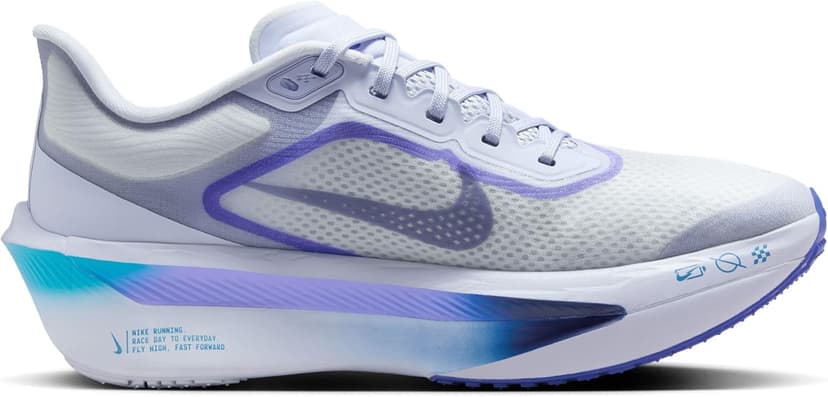 Nike Zoom Fly 6 Women's Road Racing Shoes (FN8455-004, Ghost/Football Grey/Blue Lightning/Blue Void)