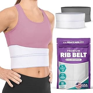BraceAbility Women's Rib Brace - Compression Wrap for Fractured, Bruised Ribs