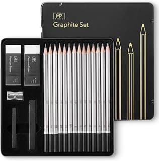 Mr. Pen- Sketch Pencils for Drawing, 19 Pcs, With Graphite Sticks, Erasers and Sharpener, Art Pencils for Sketching, Back to School Supplies