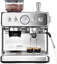 COWSAR 20Bar Espresso Machine w/ Grinder, Frother & PID - Stainless Pro